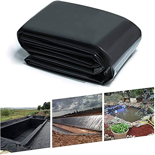 CGF- Gummiteichfolie Kleine Epdm Teichfolie 6,5 x 6,5 Fuß Teichunterlage und Folie 7,9 mil Dicke für Wasserfall Koi Teichpflanzen Brunnenabdeckungen für Winter/Schwarz / 60 Größen