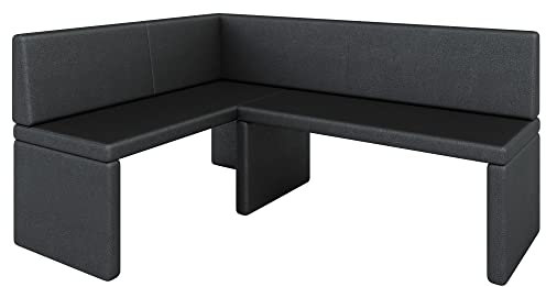 Eckbank Akiko Corner Bench - Eckbankgruppe für Ihrem Esszimmer, Küche modern, Sitzecke, Essecke. Perfekt für Küche, Büro und Rezeption. Solide und Starke Verarbeitung. (Soft 11, 142x196cm Links)