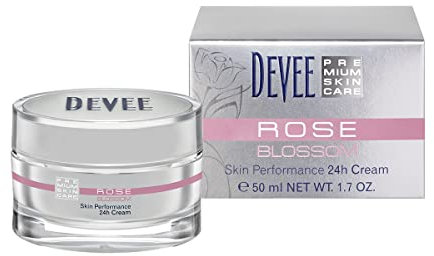 DEVEE Rose Blossom Skin Performance 24h Cream - Anti-Aging Tages- und Nachtpflege, Gesichtscreme für empfindliche Haut, hochaktive Wirkstoffe, Straffungs- und Liftingeffekt, 50 ml