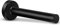 Black Door Stop, 5 Inch Long Door Stopper, Wall Mounted, Stainless Steel Door Stops Sound Dampening Rubber Tips Door Stoppers for Wall Skirtings, 120mm