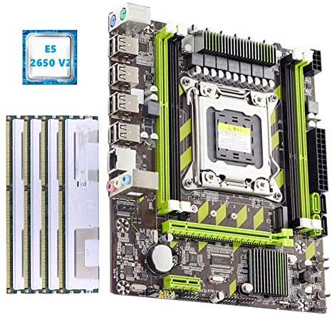 wiianoxd X79 - de placa base para computadora X79 Xeon E5 2650 V2 CPU Max 16 GB 4 X 4 GB DDR3 ECC REG 1600 MHz NVME para servidor de juegos
