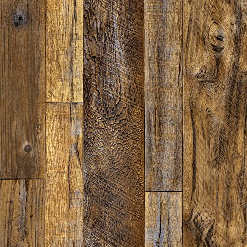 Abyssaly Vinilo Adhesivo Muebles Madera, Papel Pintado Autoadhesivo para Muebles Vintage Marrón, Papel Adhesivo para Dormitorio Cocina Encimera Baño 30cm X 200cm