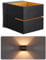 SSC-LUXon KOURA Wandleuchte Innen schwarz mit Lichtschlitz - Wandlampe Gold Design Up Down Leuchte inkl. G9 LED Lampe warmweiß