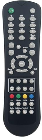 ALLIMITY Fernbedienung Ersatz passend für Sagemcom Sagem SAT Box DTR84250T-HD DTR94160S-HD DTR94-320S DTR94-500S DSI89HD RT190-500-T2 RTI-90-320-T2 DTR94-250S DTR67160 DTR67250 DTR67320