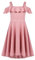 Arshiner Vestito per Bambini Abito Estivo con Spalle Scoperte Ragazza A Linea A Swing Tinta Unita Abiti Alto Basso Vestito da Principessa A Pieghe con Tasca Rosa 10-11 Anni