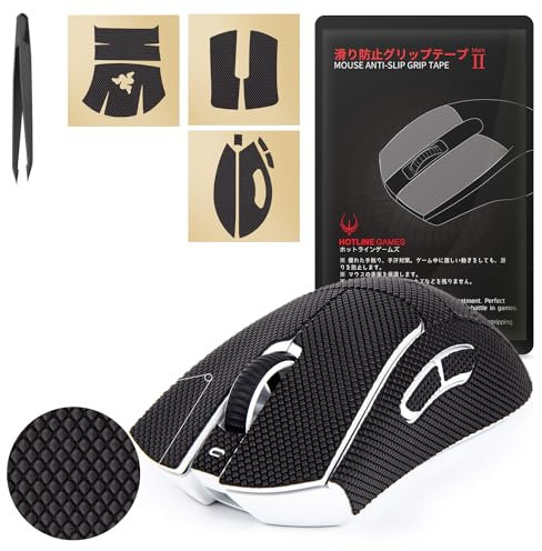 HOTLINEGAMES 2.0 Full Version Anti Slip Mouse Grip Tape Compatible with Razer DeathAdder V3 Pro Gaming Mouse Skins, Sweat Resistant,Cut to Fit, Easy to Apply, Professional Mice Upgrade