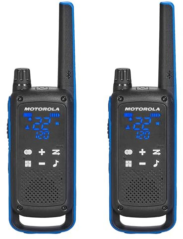 Motorola Solutions Talkabout T802 - Radios bidireccionales, Paquete de 2, Negro/Azul