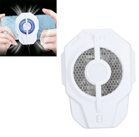 Annadue Handy Kühler, Stabiler Clip, Windeinstellung mit Mehreren Geschwindigkeiten, Langlebiges Material für Spiele (Black)