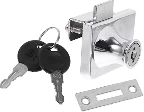 SEWOART Serrure De Vitrine Verre Pour Porte Coulissante Installation Facile Perçage Sécurise Vos Objets De Valeur Magasins Et Maisons