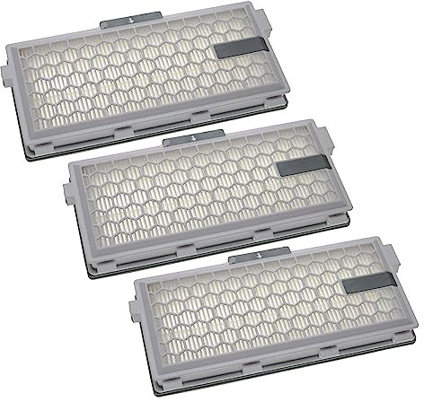 vhbw 3x Staubsaugerfilter kompatibel mit Miele S6390, S6710, S6330, S6340, S6350, S6360, S648, S658, S638 Staubsauger - HEPA Abluft-Filter H13