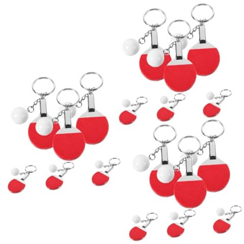 Parliky 18pièces Porte-clés Tennis De Table De Breloques Sportives Colorées Accessoires Décoratifs Pour Souvenir Créatif Et Légers