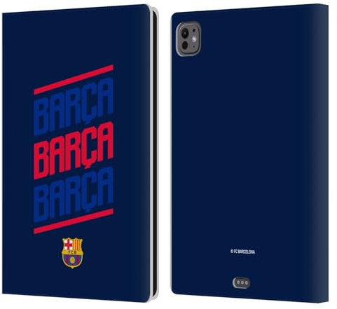 Head Case Designs Offizielle FC Barcelona Barca Typ Graphics Leder-Wallet-Hülle Kompatibel mit Apple iPad Pro 11 M4/M5 2024/2025