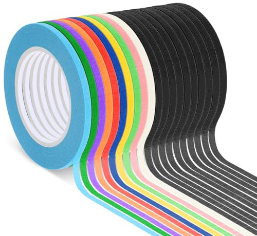 Whiteboard Klebeband, 20 Rollen 3mm x 260m Papier Artist Tape, Grafikband, Nadelstreifenband für Trocken Abwischbare Tafel, Selbstklebendes Klebeband Für Whiteboards
