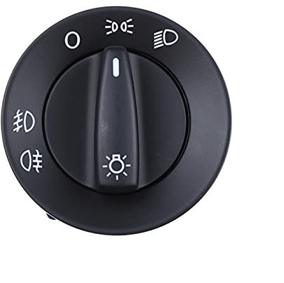 Vuzmode Schalterknopf for Scheinwerfer und Nebelscheinwerfer, for Skoda, Fabia, for Octavia, 1996–2014 Roomster Praktik, for Superb Autozubehör 5JD941531 5JD 941 531 Auto-Nebelscheinwerferschalter