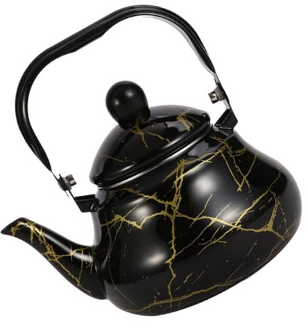 COLLBATH Cooktop Kettle Marble Finish Tea Pot Heat Fast Handheld for Tea Supply Daily Use
