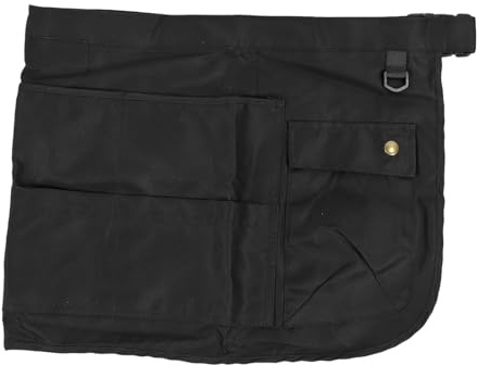 Half Apron Tool Pouch, Multi Pocket Canvas Waist Bag Adjustable Nylon Belt for DIY Artists Crafters Gardeners