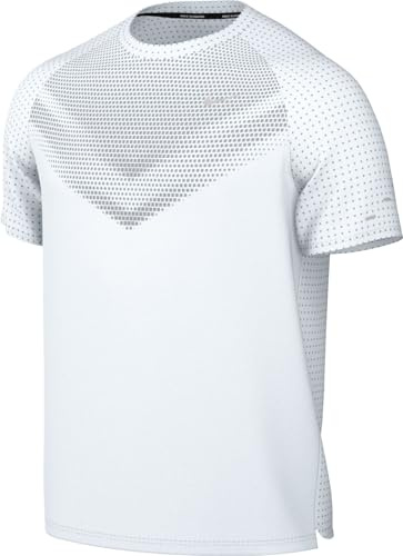 Nike Herren Dri-Fit ADV Stride Ss T-Shirt, White/Reflective Silv, L