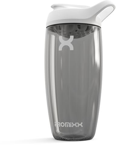 Promixx PURSUIT Eiweiß Shaker – 700ml Premium Shaker für Proteinpulver, Supplements & Pre-Workout – Auslaufsicher, BPA-frei, Leicht zu Reinigen – Keramik Weiß