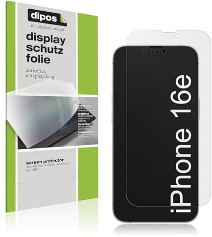 dipos I 4x Schutzfolie matt passend für Apple iPhone 16e Folie Displayschutzfolie, Ultra-Dünn, Case-Friendly, Fingerprint-Kompatibel