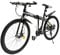 26in 21-Gang faltbares Mountainbike Hochkohlenstoffhaltiger Stahl Mountainbike für Jugendliche Erwachsene Fahrrad für Jungen Mädchen Damen und Herren Schwarz und Silber