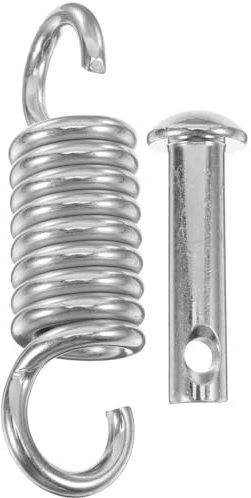 Angoily 1 Set Egg Chair Spring Hook Hammock Spring and Pin Replacement Parts Hanging Chair Hook for Hammock Porch Heavy Duty Swing Seat Hanger
