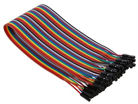 Wrtysully Buchse auf Buchse Solderless Flexible Brotschneidebrett Jumper-Kabel-Draht 40 Stueck