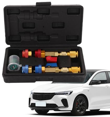 Valve Core Tool, Air Condition Valve Remover, 4.92 inches Anti Slip Repair Kit with O Ring Rubber Seal, Portable Installer Set for Refrigeration, Motorcycle and Vehicle Maintenance