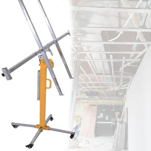 FBJAMZ Trockenbau-Lift-Plattenheber-Wagenheber, Kapazität Plattenheberwerkzeug, mit 4 feststellbaren Rädern, faltbares Werkzeug für gewerbliche Geräte (3.5m)
