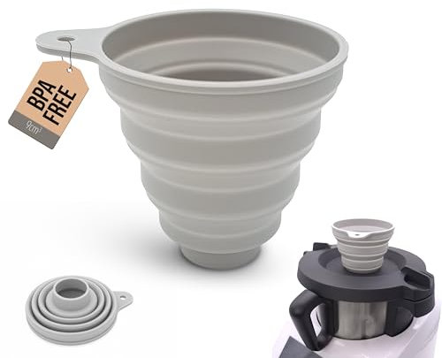 Silikon-Trichter, Premium-Silikon & BPA frei, Hitzebeständig, Spülmaschinenfest, zum Falten kompatibel mit Silvercrest Monsieur Cuisine, MC Smart, MC Trend Zubehör