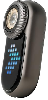 LOOP GEAR LOOPDOT Aufladbare LED Taschenlampe, 400 Lumen Mini Flashlight mit RGB Pixel Display und Interaktiven Spielen. IPX6 Wasserdicht für Outdoor, Camping, Wandern, Partys (Grau)