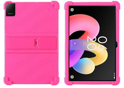 Custodia per tablet TCL Tab 10L Gen4 10.1 8483A, adatta ai bambini, in morbido silicone, antiurto, con supporto regolabile (rosa)