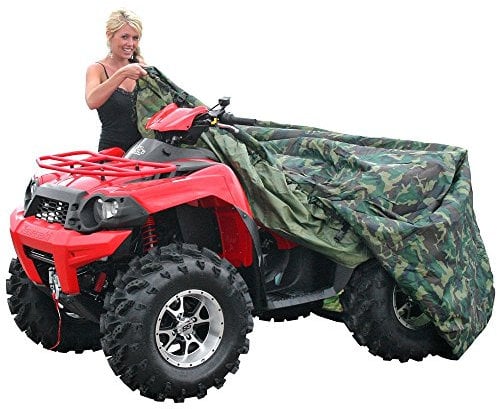 L-Peach Abdeckplane ATV Schutzhülle Universal für Motorrad Quad Bike ATV ATC 190T Material Wasserdicht Sunproof Waterproof Heatproof Cover UV Protector Camouflage XXXL:256 * 110 * 120cm