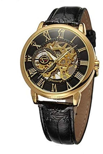 damdos Herren Uhren Armbanduhren Kurumi Tokisaki Mechanische Uhr Cosplay Watch Mechanical Skeleton WristWatches Date A Live