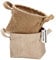 Sea Team 2 Pack Jute Cotton Storage Basket Foldable Storage Basket with Handle Decorative for Home Toiletries Toys Jewelry (Beige, 14 x 17 x 16 cm)
