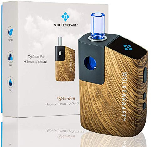 WOLKENKRAFT FX MINI Premium Vaporizer für Kräuter & Extrakte | 100% Konvektion | Titankammer | Hochwertig & effizient *Holzoptik*