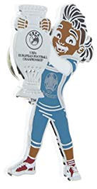 UEFA EURO 2020™ - Ansteckpin Skillzy offizielles Maskottchen - mit Trophy - 4 cm