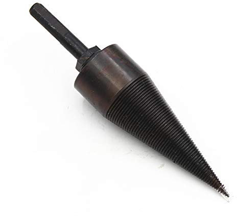 NUZAMAS Broca para cortar leña de 38 mm, herramienta para cortar madera, dividir troncos de cono, máquina de romper madera