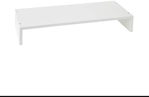 White Wood Monitor Stand Riser,Computer Screen Riser,Ergonomic Laptop Stand for Laptop,TV,Notebook,PC, Desktop Organiser for Office/Home-1 Tie