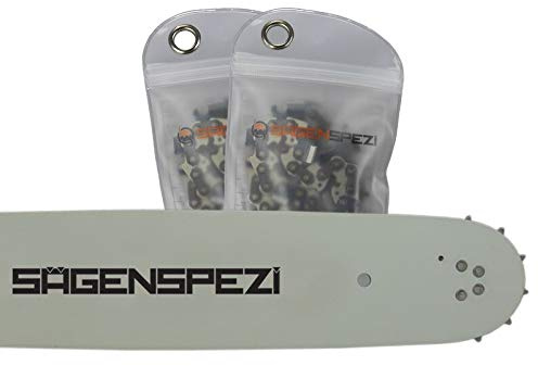 35cm Schwert-Set Drive mit 2 Halbmeißelketten 3/8 52TG 1,3mm passend für Scheppach CSH46