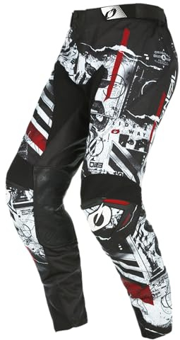 O'NEAL | Motocross-Hose | Enduro Motorrad | Strapazierfähige Denierstoffe, Mit großer Bewegungsfreiheit, Athletische Passform | Pants Mayhem Bullet V.22 | Erwachsene | Schwarz Weiß| Größe 28/44
