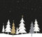 20 Servietten Winterbäume in einer schwarzen Nacht | Wald | Winter | Weihnachten | Tischdeko 33x33cm