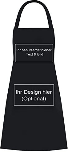 OXYEFEI Schürze Personalisiert,Personalisierbare Kochschürze Selbst Gestalten mit Foto und Text Wunschmotiv Kochschürze,Chefköchin Männer Frauen Personalisierte Geschenke (Viele Farben sind verfügbar)