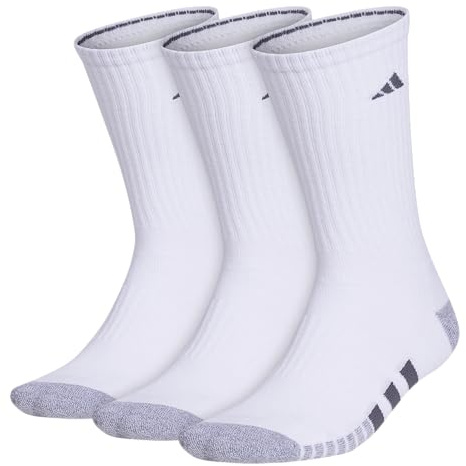 adidas Mens Cushioned Crew Socks (3 Pairs) Durable & Comfortable