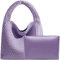 JINMANXUE Damen-Handtasche aus veganem Leder, handgewebt, modische Schultertasche, Top-Griff, Unterarmtasche mit Geldbörse, Veilchen, Large