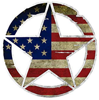 Kemelo 13CM * 13CM Universale Riflettente Stella Militare Die Cut Decal Pet Adesivo per Auto Adesivo per Auto