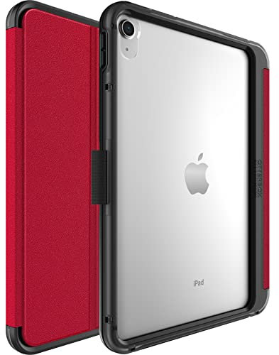 Funda OtterBox Symmetry Folio para iPad 10.ª Gen 2022, 11.ª Gen 2025 (A16), A Prueba de Caídas y Golpes, con Tapa Folio, Testeada con los Estándares Militares, Rojo, Sin Caja Retail