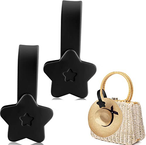 2 Stück Hut-Clip für Reisen, Handtasche, Rucksack, Gepäck, magnetischer Hutclip für Reisen auf Tasche, tragbar, Outdoor, Damen, Kinder, Erwachsene, Zubehör, Hutbegleiter (schwarz)