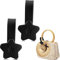 2 Stück Hut-Clip für Reisen, Handtasche, Rucksack, Gepäck, magnetischer Hutclip für Reisen auf Tasche, tragbar, Outdoor, Damen, Kinder, Erwachsene, Zubehör, Hutbegleiter (schwarz)