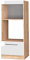 Vicco Mikrowellenschrank Fame-Line, Weiß Hochglanz/Goldkraft Eiche, 60 cm offen