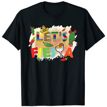 Let's Fiesta Cinco De Mayo Festival gebleichte mexikanische Mütze T-Shirt